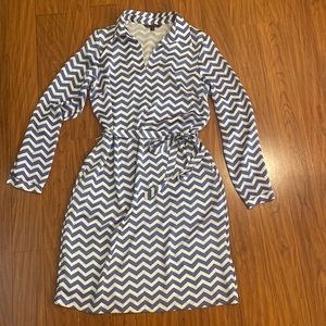 Brooks Brothers Blue and White Dress